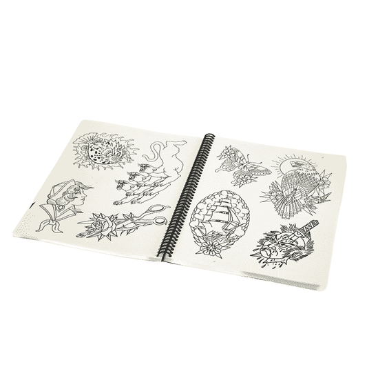 Mikey Sarratt Sketchbook: American Traditional Tattoo Line Drawings