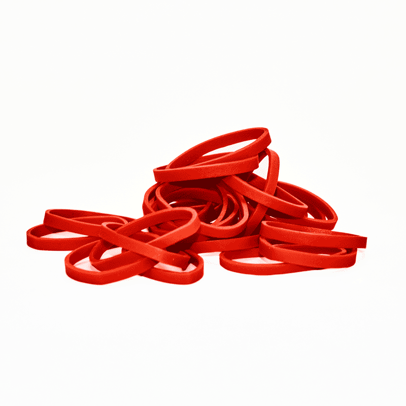 Rubber Bands Thick in Red