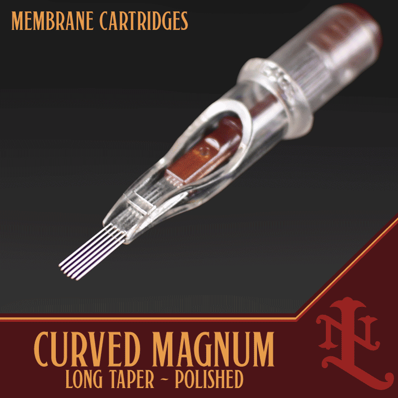 Curved Magnum Cartridges - Long Taper - Alliance Tattoo Supply