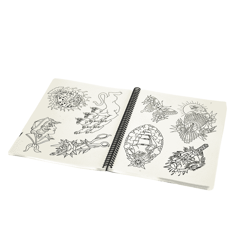 Mikey Sarratt Sketchbook: American Traditional Tattoo Line Drawings