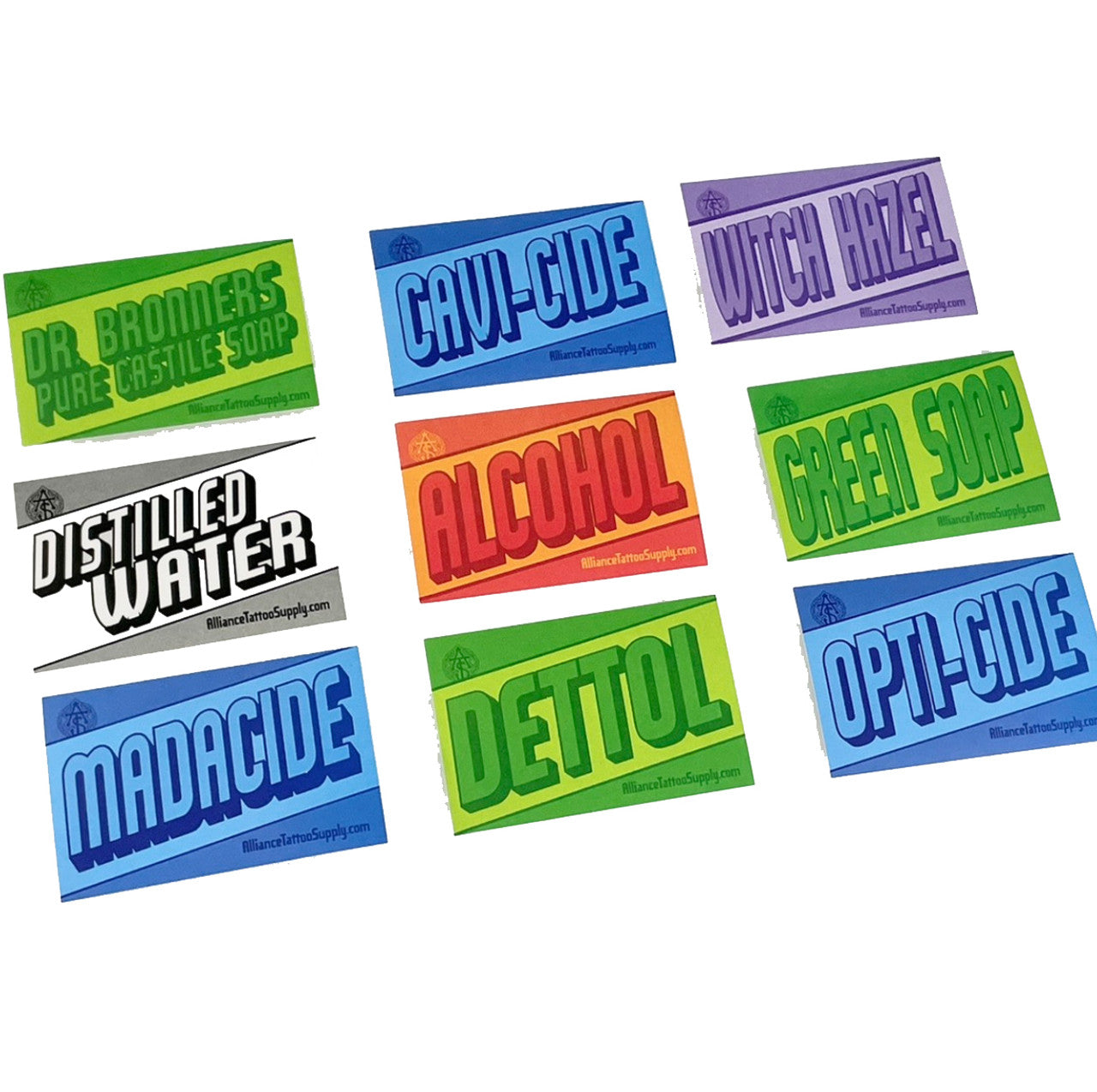 Bottle Labels - Pack of 5 - Alliance Tattoo Supply