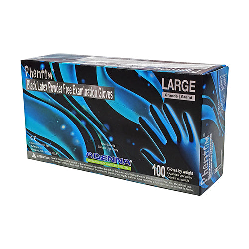 PHANTOM® Black Latex Powder-Free Gloves - Alliance Tattoo Supply
