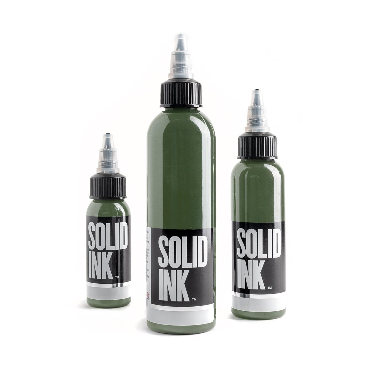 Solid Innk Solid Ink Olive – Earthy, Muted Green Tattoo Ink – Alliance Tattoo Supply