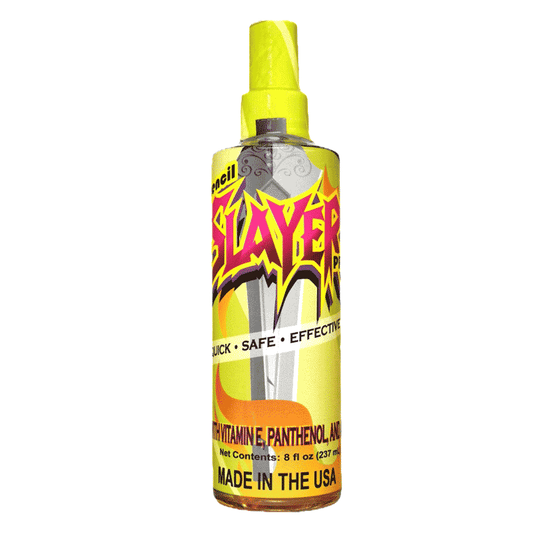 Stencil Slayer Pro professional tattoo stencil remover bottle with Vitamin E, Panthenol, and Aloe — available at Alliance Tattoo Supply
